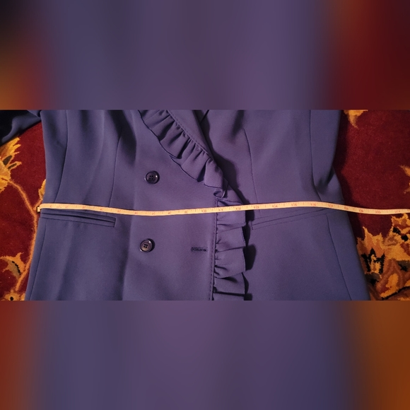 Max Mara Ruffle Blue Blazer - Picture 6 of 9